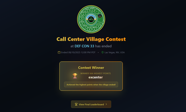 Post-mortem: Call Center Village Contest @ DEFCON 33